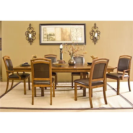 7 Piece Rectangular Dining Table & Chair Set